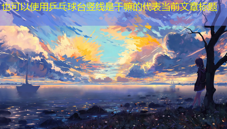 乒乓球台竖线是干嘛的