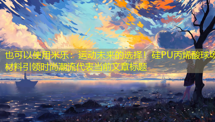 运动未来的选择！硅PU丙烯酸球场材料引领时尚潮流